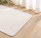 Washable Non-Slip Pet Mat (White & Black)