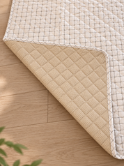 Washable Non-Slip Pet Mat (White & Black)